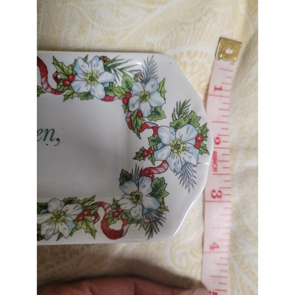 Spode Holidays Live Well, Laugh Often, Love Much Holiday Trinket Tray 2007